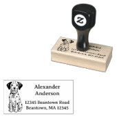 Gepersonaliseerde Dalmatische Puppy Rubberstempel (Gestempeld)