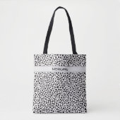 Gepersonaliseerde Dalmatische Stippen Canvas tas (Voorkant)