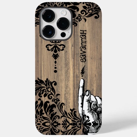 Gepersonaliseerde Damask Barn Wood Vines Case-Mate iPhone Case (Achterkant)