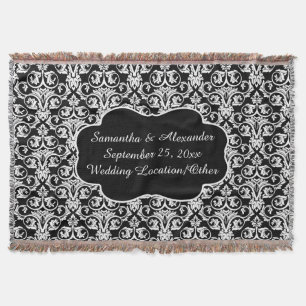 Gepersonaliseerde Damask bruiloft aangepaste aande Deken