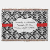 Gepersonaliseerde Damask bruiloft aangepaste aande Deken (Voorkant)