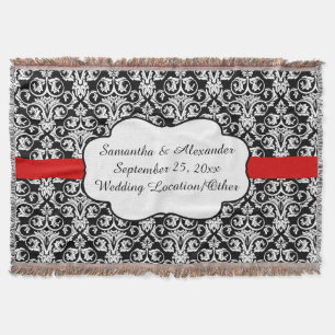 Gepersonaliseerde Damask bruiloft aangepaste aande Deken