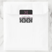 Gepersonaliseerde Damask bruiloft Stickers (Tas)
