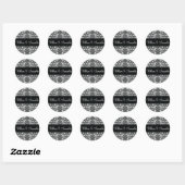Gepersonaliseerde Damask Envelope Sticker Seal (Vel)