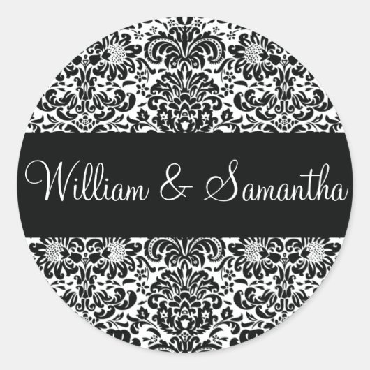 Gepersonaliseerde Damask Envelope Sticker Seal (Voorkant)