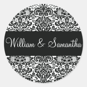 Gepersonaliseerde Damask Envelope Sticker Seal