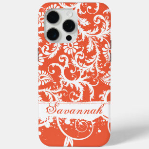 Gepersonaliseerde Damask iPhone Case-u kiest kleur 15 Pro Max Hoesje