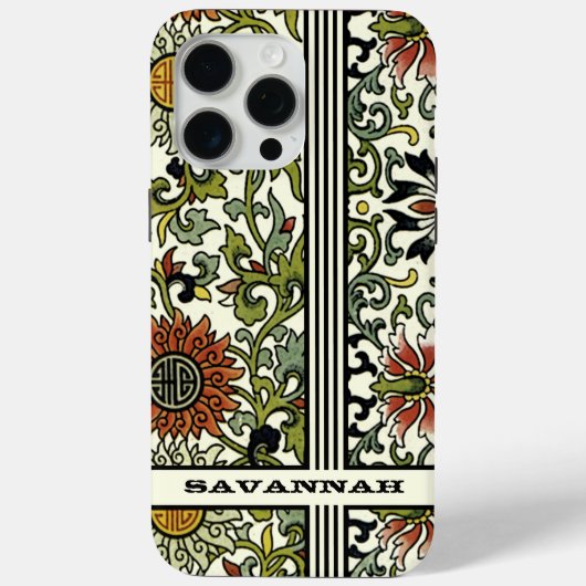 Gepersonaliseerde Damask iPhone Hoesje-u kiest Kle Case-Mate iPhone Case (Achterkant)
