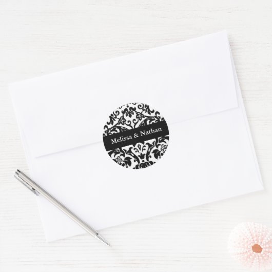 Gepersonaliseerde Damask sticker (Envelop)