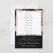 Gepersonaliseerde damast zoet zestien kaart (Achterkant)