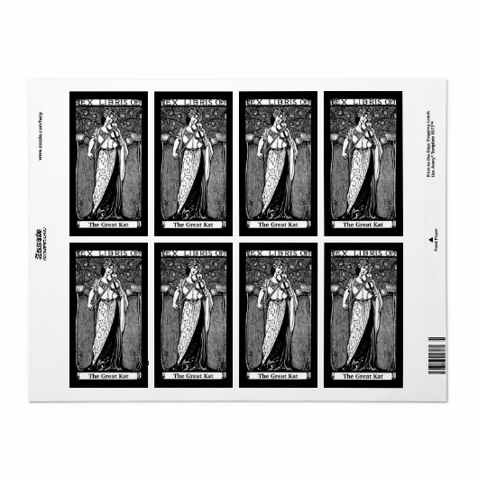 Gepersonaliseerde  dame etiket (Full Sheet)