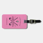 Gepersonaliseerde Dames Club Naam Golf Bag Label Bagagelabel (Voorkant horizontaal)