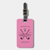 Gepersonaliseerde Dames Club Naam Golf Bag Label Bagagelabel (Voorkant verticaal)