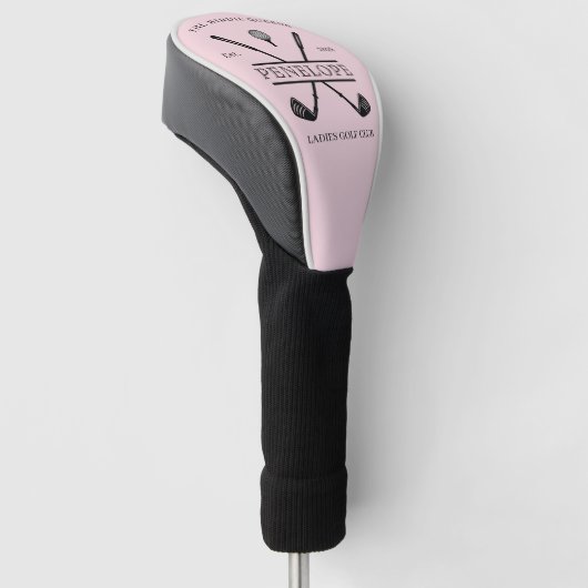 Gepersonaliseerde Dames Golf Club Naam Golfheadcover (Schuin)