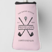 Gepersonaliseerde Dames Golf Club Naam Golfheadcover (Draai 90)