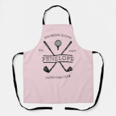 Gepersonaliseerde Dames Golf Club Naam Schort (Voorkant)