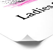 Gepersonaliseerde Dames Golf Poster – Leuke Cartoo (Hoek)