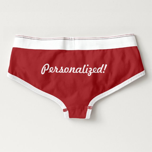 Gepersonaliseerde dames-jongen briefs Red Slip (Achterkant)