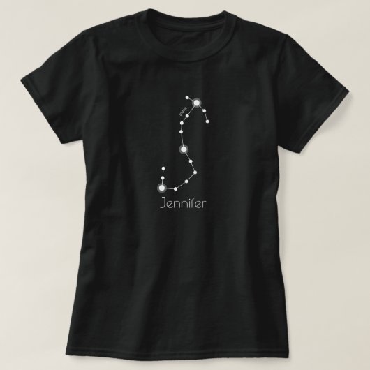 Gepersonaliseerde damesScorpio Zodiac Constellatio T-shirt (Design voorkant)