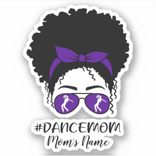 Gepersonaliseerde Dance Moeder Sticker (Voorkant)