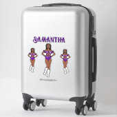 Gepersonaliseerde Dance Team Druif Stones Sticker (Koffer)