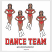 Gepersonaliseerde Dance Team Roos Stones Sticker (Vel)