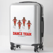 Gepersonaliseerde Dance Team Roos Stones Sticker (Koffer)