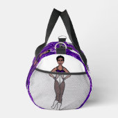 Gepersonaliseerde Dancer Duffle Bag Paarse & Zwart Plunjezak (Rechts)