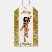 Gepersonaliseerde Dancer Gift Label Gold B Cadeaulabel (Voorkant)