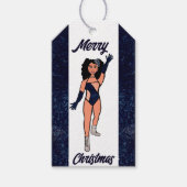 Gepersonaliseerde Dancer Gift Label Indigo B Cadeaulabel (Voorkant)
