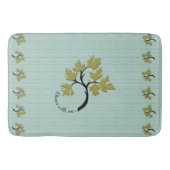 Gepersonaliseerde Dancing Tree Olive Green Badmat (Voorkant)