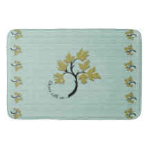 Gepersonaliseerde Dancing Tree Olive Green Badmat
