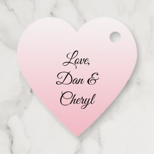 Gepersonaliseerde dank je Faded roze Gift Bedankjes Labels (Achterkant)