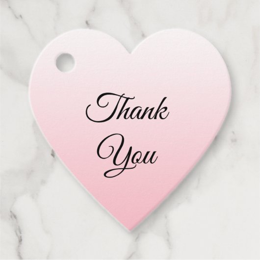 Gepersonaliseerde dank je Faded roze Gift Bedankjes Labels (Voorkant)