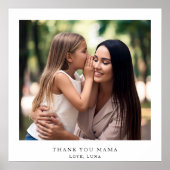 Gepersonaliseerde Dank Je Mama | Aangepaste Foto & Poster (Voorkant)