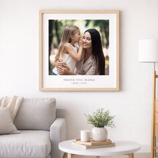 Gepersonaliseerde Dank Je Mama | Aangepaste Foto & Poster