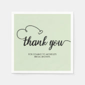 Gepersonaliseerde dank u aangepaste naam Vrijgezel Servet (Voorkant)