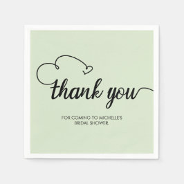 Gepersonaliseerde dank u aangepaste naam Vrijgezel Servet