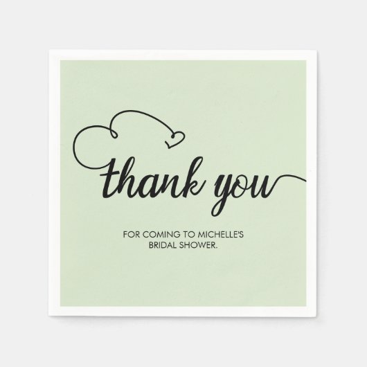 Gepersonaliseerde dank u aangepaste naam Vrijgezel Servet (Voorkant)