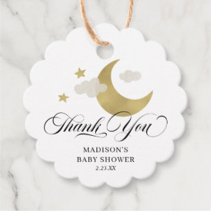 Gepersonaliseerde dank u Baby shower Moon & Stars Bedankjes Labels