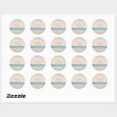 Gepersonaliseerde Dank u Beach Baby shower Ronde Sticker (Vel)