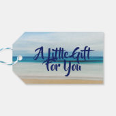 Gepersonaliseerde dank u Beach Waves Gift Labels Cadeaulabel (Achterkant Horizontaal)