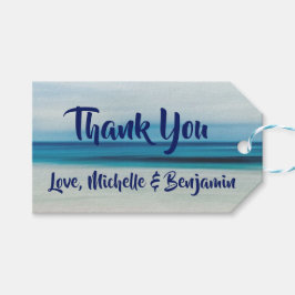 Gepersonaliseerde dank u Beach Waves Gift Labels Cadeaulabel