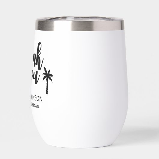 Gepersonaliseerde dank u bestemming bruiloft gunst (Achterkant)