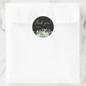 Gepersonaliseerde dank u Bloemen bruiloft Ronde Sticker (Tas)