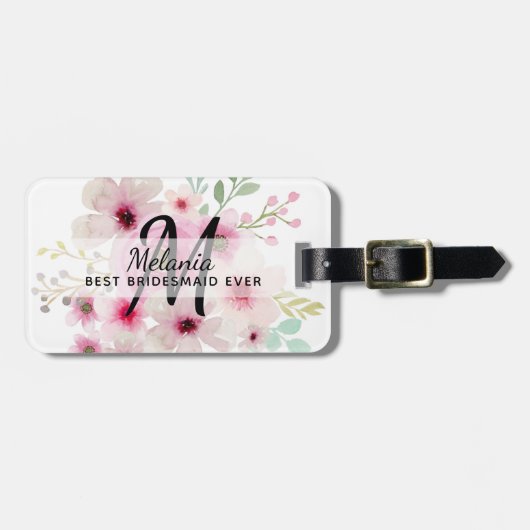 Gepersonaliseerde dank U Bridal Party Bridesmaid Bagagelabel (Voorkant horizontaal)
