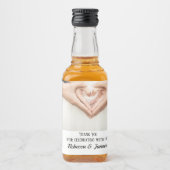 Gepersonaliseerde dank u bruiloft gunst likeurfles etiket (Voorkant)