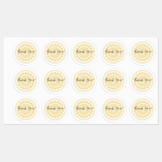 Gepersonaliseerde dank u Chrysanthemum Labels (Vel)