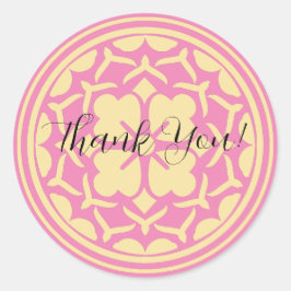 Gepersonaliseerde dank u Clover Ronde Sticker