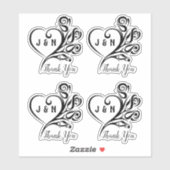 Gepersonaliseerde dank u duidelijke vinyl Stickers (Vel)